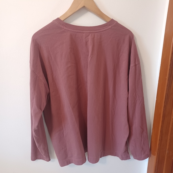 🆕️NWT Old Navy Long-Sleeve Vintage Loose T-Shirt for Women in 'Root Beer', XL - Picture 7 of 9